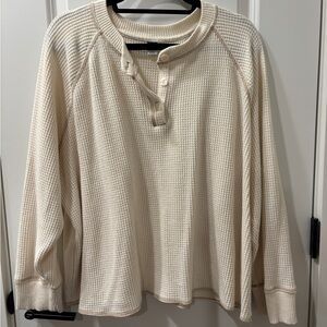 Old Navy Ivory Textured Knit Top